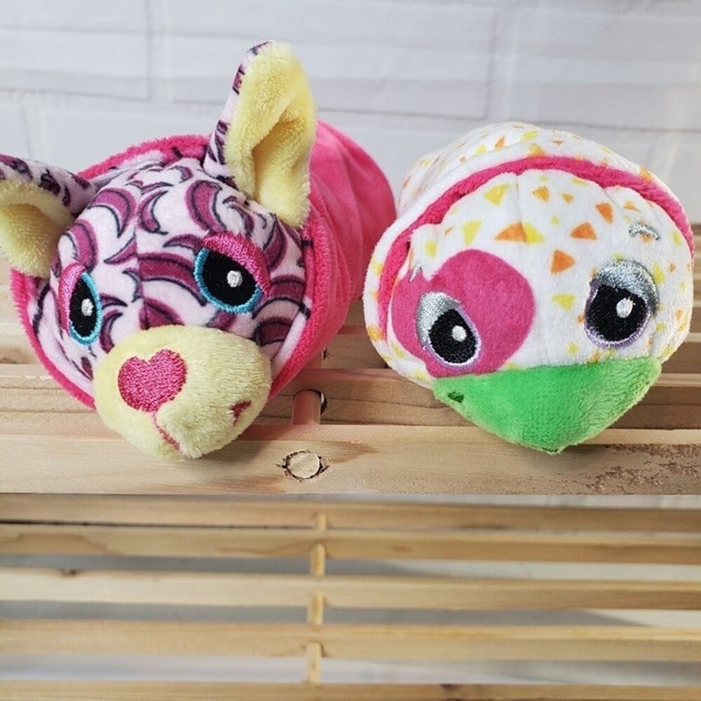 Basic Fun Mini Cutetitos Pink Puppy and Lizard Beanie Set 5" Toddler Soft Toy - Picture 11 of 11